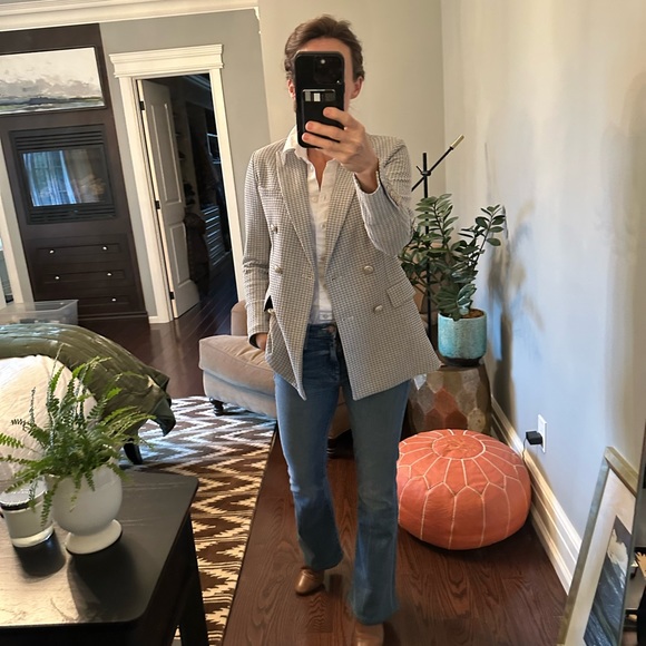 Circolo 1901 Jacket, white and denim blue check - Picture 2 of 3